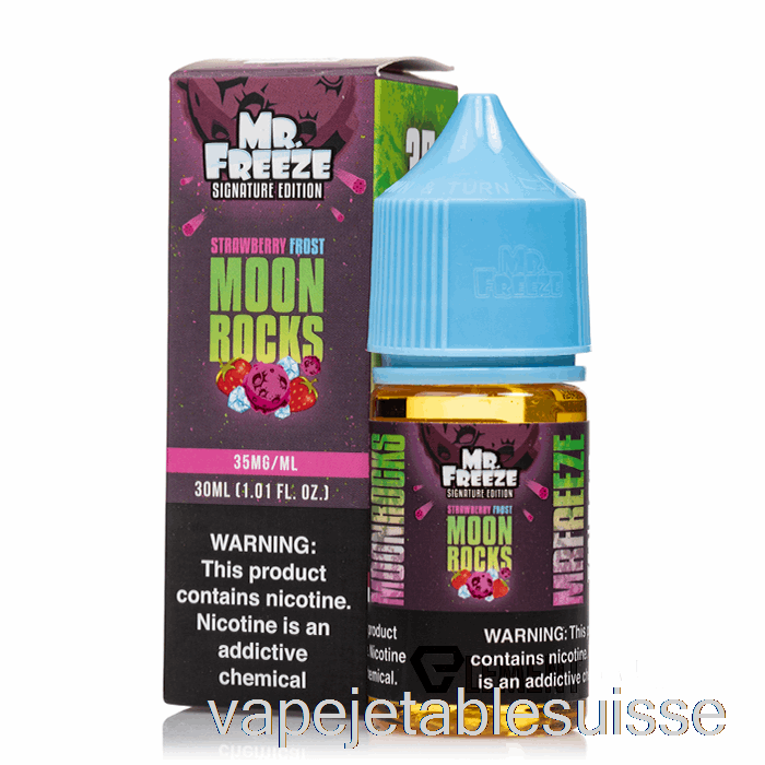 Vape Suisse Moonrocks - Fraise Frost - Mr Freeze Sels - 30ml 50mg